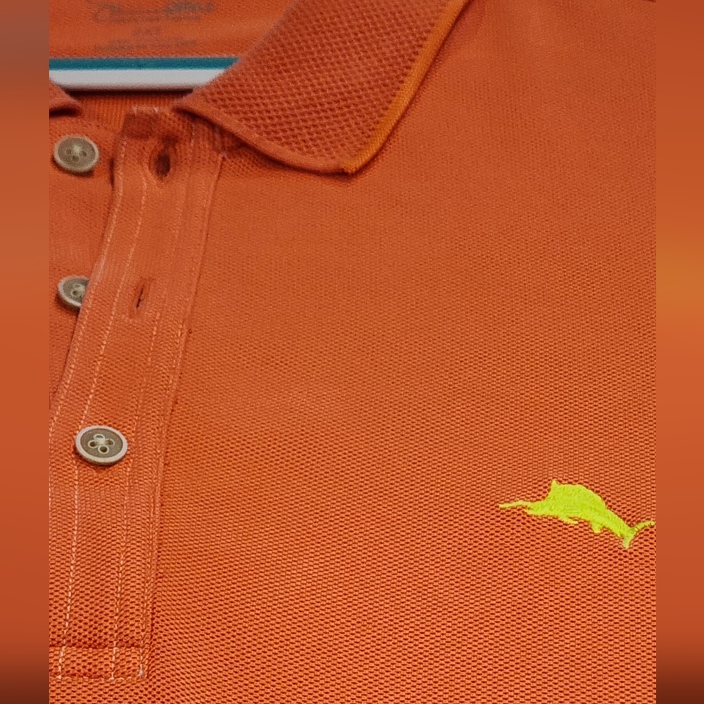 Men's Tommy Bahama Orange Polo Shirt Size 2XLT. Item 0820255MT - Picture 3 of 6